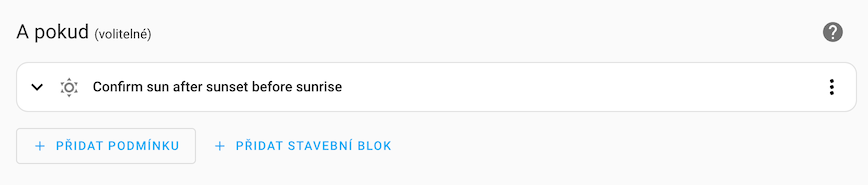 Automatizace Podmínka