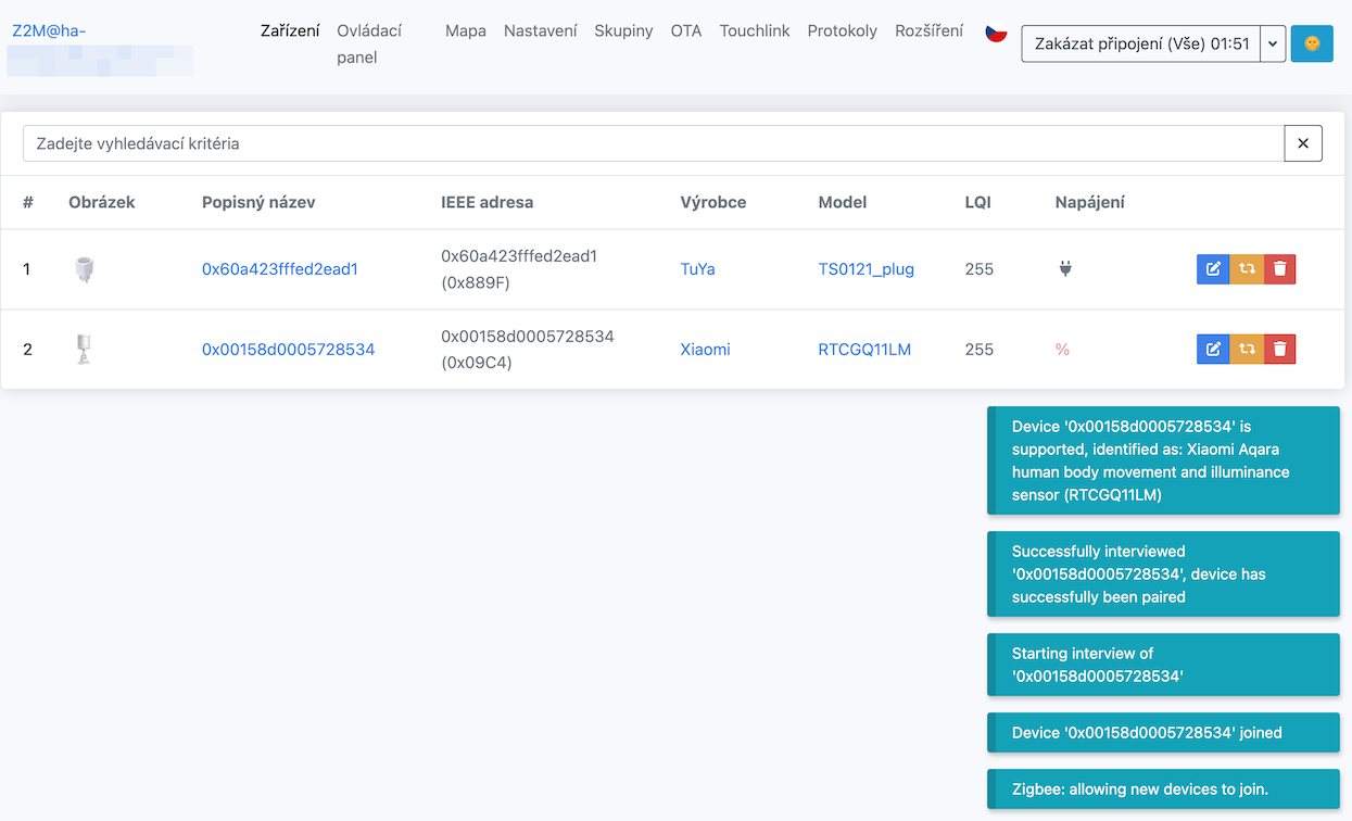 Zigbee2MQTT Pairing